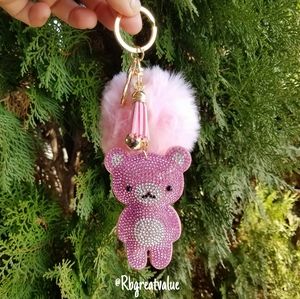 Teddy rhinestone Keychains